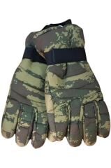 İşnar Kar Eldiveni Tsk Kamuflaj Soğuk Geçirmez Erkek Kadın Unisex Kar eldiveni TSK