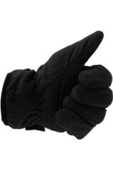 İşnar Polar Eldiven Erkek Kadın Unisex kaymaz Polar eldiven SİYAH