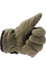 İşnar Polar Eldiven Erkek Kadın Unisex kaymaz Polar eldiven HAKİ