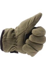 İşnar Polar Eldiven Erkek Kadın Unisex kaymaz Polar eldiven HAKİ