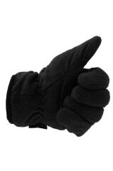 İşnar Polar Eldiven Erkek Kadın Unisex kaymaz Polar eldiven SİYAH