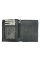 Single Sword Büyük  Boy İçi Fermuarlı Deri cüzdan