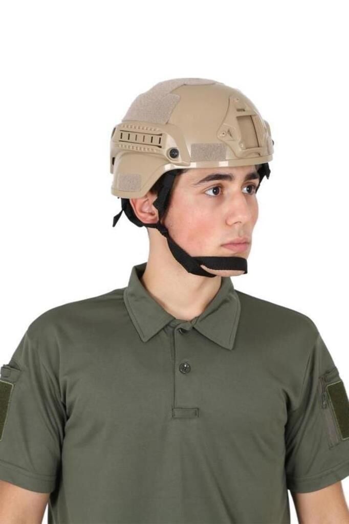 Single Sword Tactical Airsoft Kompozit Başlık, Koruyucu Kask BEJ