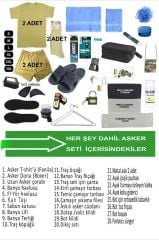 Single Sword 32 Parça Acemi Bedelli Asker Seti 2 li Set