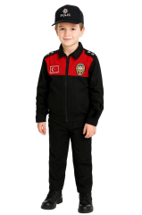Unisex Çocuk Polis Kıyafeti (Şapka, Gömlek, Pantolon Takımı) 15 - Toplum Polisi