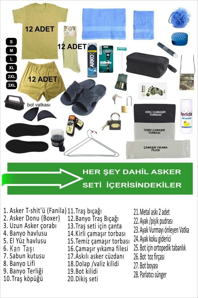 Single Sword 82 Parça Acemi Bedelli Asker Seti 18 Li  Set