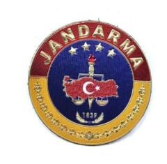 Single Sword Jandarma Asayiş Plastik Yuvarlak Arma - Patch - Peç