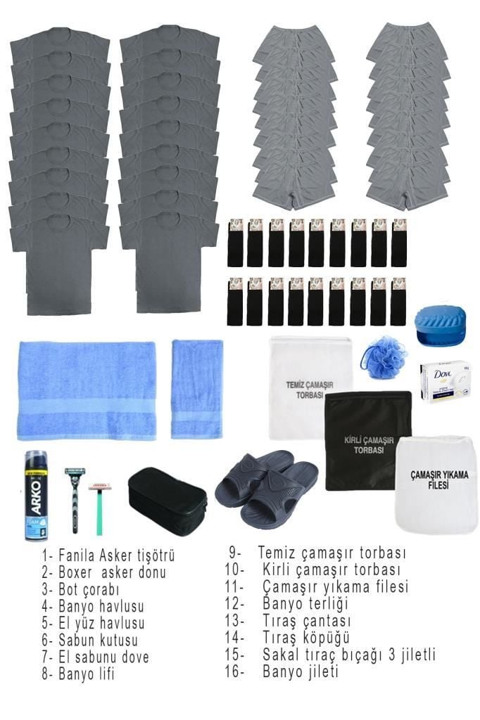 Single Sword 67 Parça Ekonomik Temel Acemi Bedelli Havacı Asker Seti 18 Li