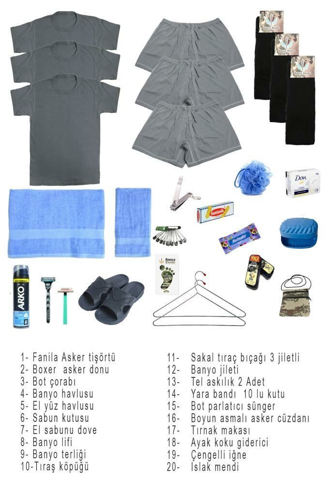 Single Sword 27 Parça Temel Acemi Bedelli Havacı Asker Seti 3 Lü