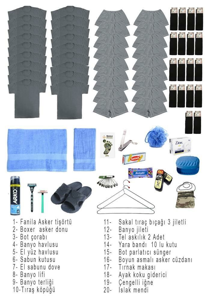 Single Sword 71 Parça Temel Acemi Bedelli Havacı Asker Seti 18 Li