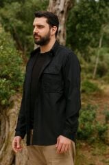 Single Sword Taktik Kışlık Outdoor Erkek Gömlek&Koruma Gömleği SİYAH - XS