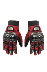 Pro Biker Tam Parmak Korumalı ve Nefes Alabilen Telefon Uyumlu Motosiklet & Bisiklet Eldiveni Pro XL - KIRMIZI