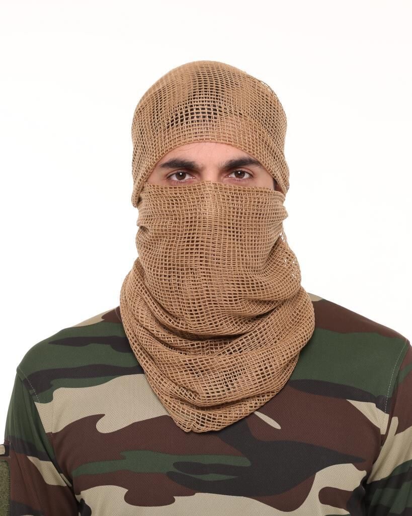 Single Sword Puşi,Kadın&Erkek Fular,Askeri Şal,Gizlenme Ağı 90X180 cm BEJ