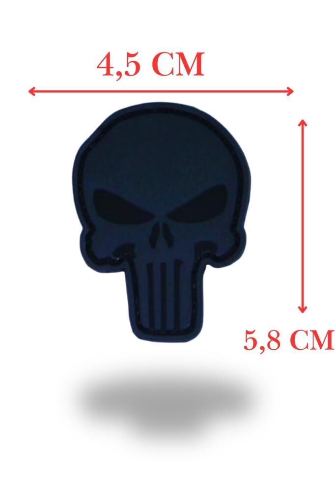 Single Sword Plastik Kurukafa Patch - Peç SİYAH