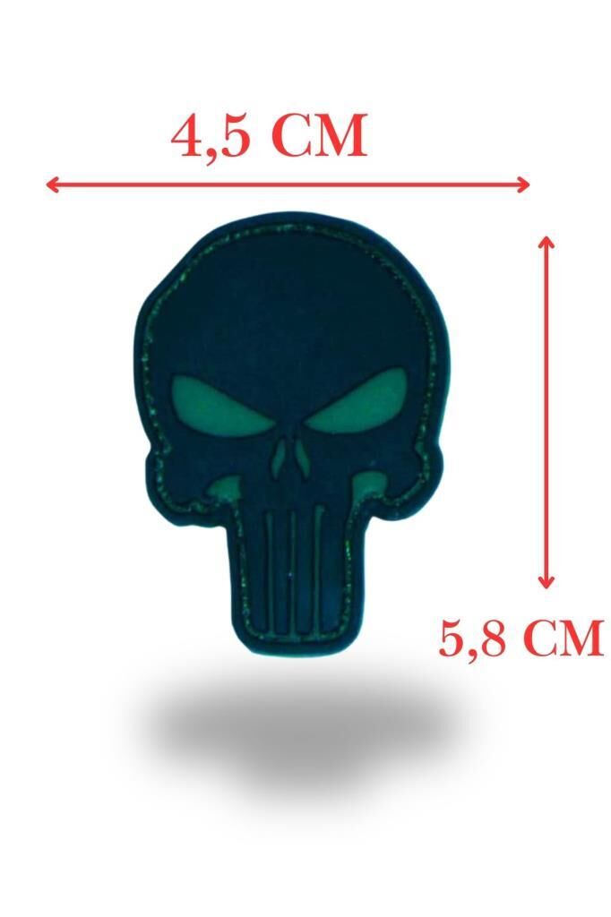 Single Sword Plastik Kurukafa Patch - Peç HAKİ
