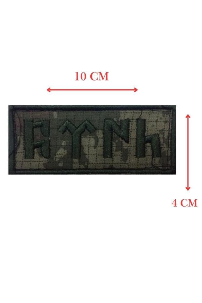 Nakış Patch Göktürkçe Türk Yazılı Cırtlı Askeri ve Outdoor Arma TSK