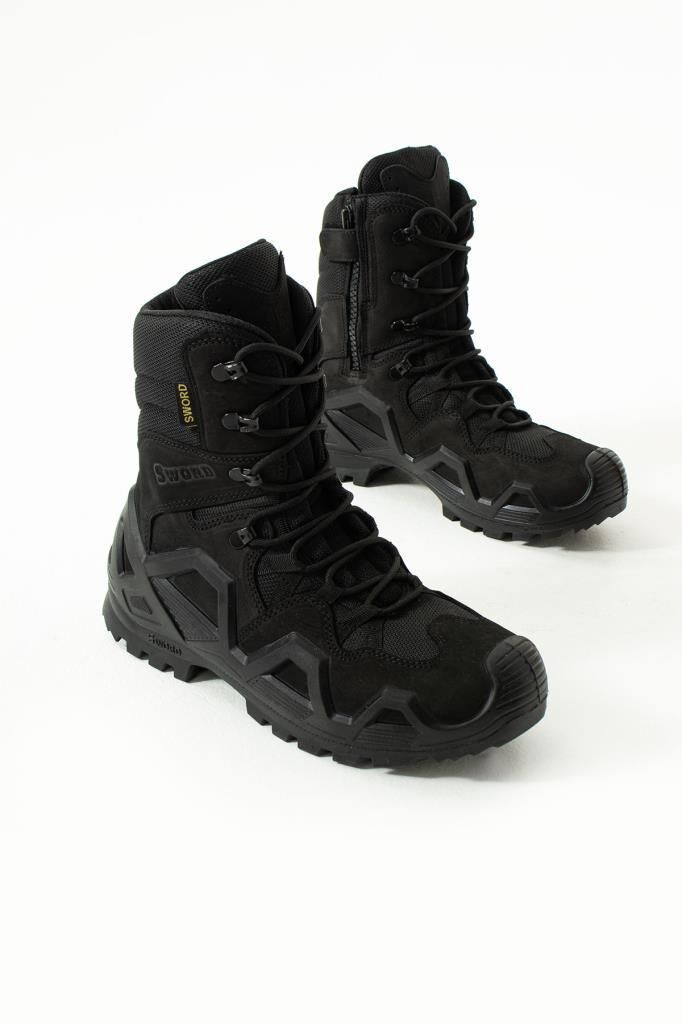 Single Sword Fermuarlı Outdoor Kadın&Erkek Taktik Askeri Bot ve Postal 4 Mevsim SS602 SİYAH - 40