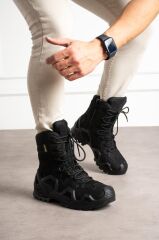 Single Sword Fermuarlı Outdoor Kadın&Erkek Taktik Askeri Bot ve Postal 4 Mevsim SS602 SİYAH - 47