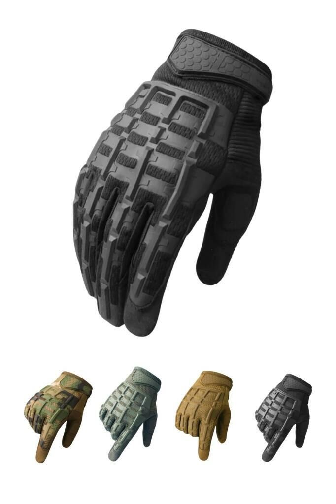 Single Sword Taktik Mekanik Eldiven -Güvenlik İş Eldiveni, Endüstriyel, İnşaat ve Sürücü Kullanımı İçin SİYAH - L