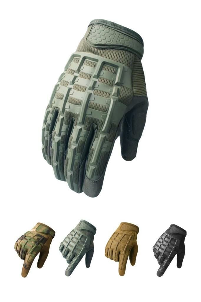 Single Sword Taktik Mekanik Eldiven -Güvenlik İş Eldiveni, Endüstriyel, İnşaat ve Sürücü Kullanımı İçin HAKİ - L