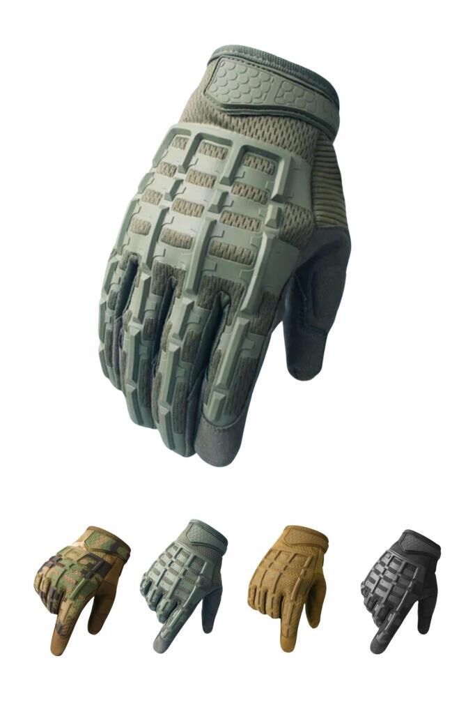 Single Sword Taktik Mekanik Eldiven -Güvenlik İş Eldiveni, Endüstriyel, İnşaat ve Sürücü Kullanımı İçin HAKİ - L