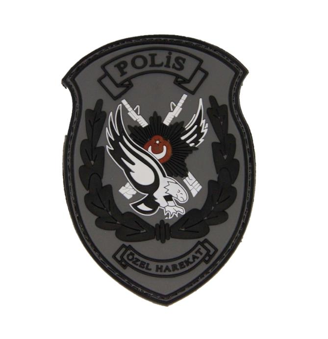 Single Sword Polis Plastik Patch - Peç SİYAH