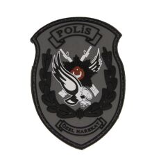 Single Sword Polis Plastik Patch - Peç SİYAH