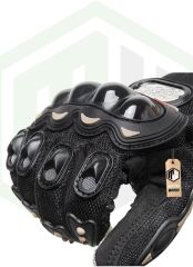 Pro Biker Tam Parmak Korumalı ve Nefes Alabilen Telefon Uyumlu Motosiklet & Bisiklet Eldiveni Pro SİYAH - S