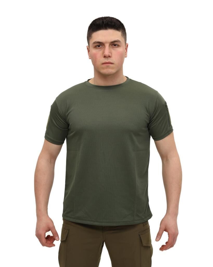 Single Sword Bisiklet Yaka Kısa Kol Taktik T-shirt HAKİ - S