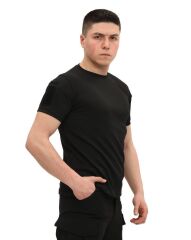 Single Sword Bisiklet Yaka Kısa Kol Taktik T-shirt SİYAH - 2XL