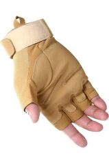 Single Sword BlackHawk Solag Taktik Eldiven Kesik Parmak 2XL - BEJ