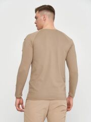 Single Sword SS Yakasıız Uzun Kol Tişört  LACOS Kumaş 2XL - K.BEJ