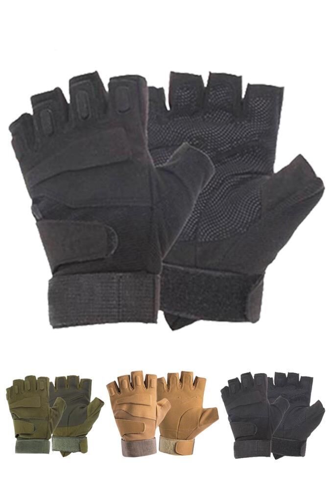 Single Sword BlackHawk Solag Taktik Eldiven Kesik Parmak SİYAH - 2XL