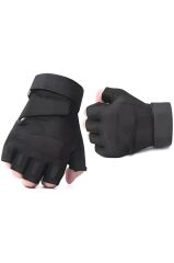 Single Sword BlackHawk Solag Taktik Eldiven Kesik Parmak SİYAH - 2XL