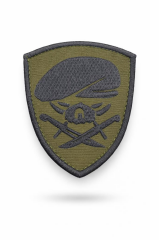 Single Sword Nakış Patch - Büyük Boy Bere-Bıçak Peç SİYAH-HAKİ