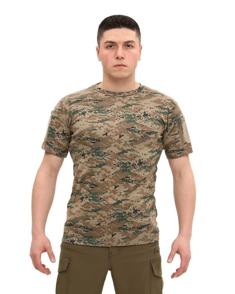 Single Sword Bisiklet Yaka Kısa Kol Taktik T-shirt PİKSEL - L