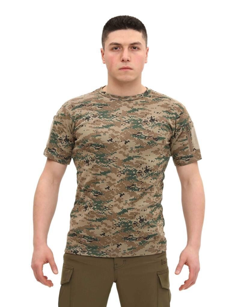 Single Sword Bisiklet Yaka Kısa Kol Taktik T-shirt PİKSEL - XL