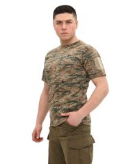 Single Sword Bisiklet Yaka Kısa Kol Taktik T-shirt PİKSEL - XL