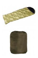 Single Sword Su Geçirmez Kamp&Çadır&Askeri Yazlık&Kışlık Çift Fermuarlı Uyku Tulumu +Taşıma Çantalı, 220x80 cm