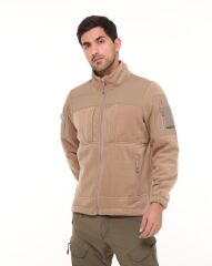 Single Sword Erkek&Kadın Tactical Garni Polar Mont-Hırka-Ceket BEJ - 3XL