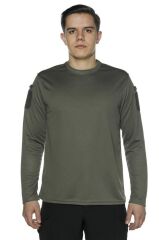 Single Sword Bisiklet Yaka Uzun Kollu  Basic&Taktik Erkek T-shirt SİYAH - 3XL