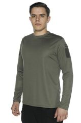 Single Sword Bisiklet Yaka Uzun Kollu  Basic&Taktik Erkek T-shirt SİYAH - L