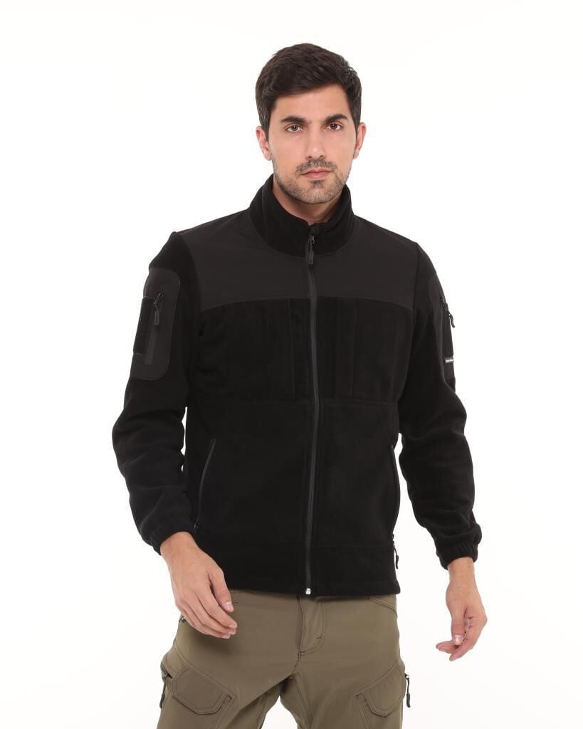 Single Sword Erkek&Kadın Tactical Garni Polar Mont-Hırka-Ceket SİYAH - XL