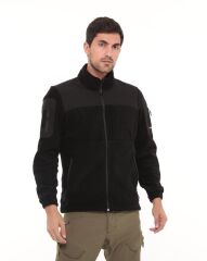 Single Sword Erkek&Kadın Tactical Garni Polar Mont-Hırka-Ceket SİYAH - 2XL